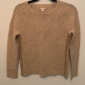 J. Crew gold accent sweater. Like new. Size XXS.